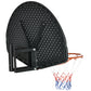 Soozier Wall Mounted Basketball Hoop with 43'' x 30'' Shatter Proof Backboard, for Indoor and Outdoor, Black