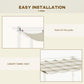 Outsunny Retractable Replacement Pergola Canopy for 10' x 10' Pergola, Pergola Cover Replacement, Cream White
