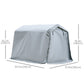 Outsunny 8' x 6' Carport with Sidewalls and Roll-up Door, Outdoor Storage Shelter for Motorcycle and Car, Grey