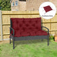 Outsunny Porch Swing Cushion Garden Bench Cushion with Backrest, Non-Slip 2-Seater Thick Pad, Swing Chair Mat Replacement for Indoor and Outdoor, 39.4" x 38.6", Wine Red