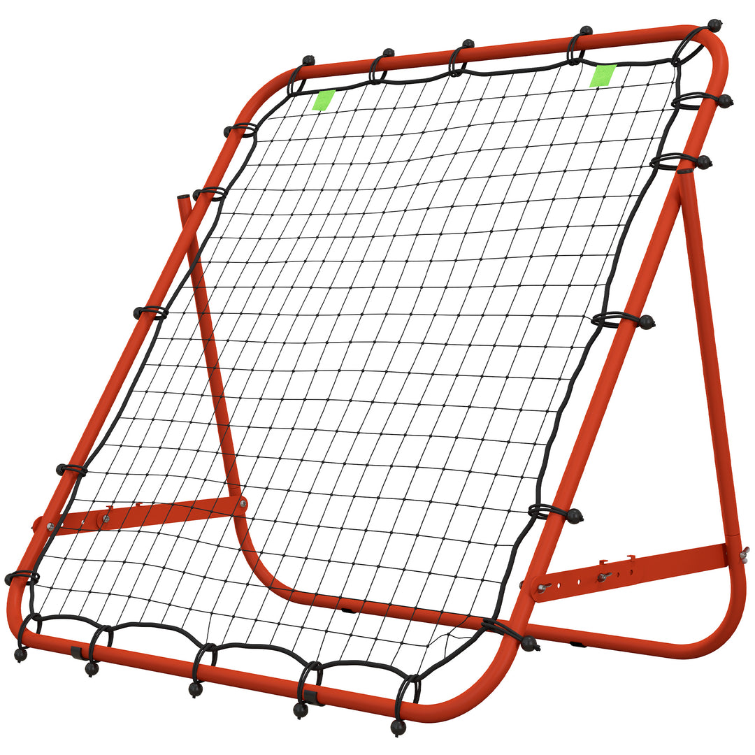 Soozier Volleyball Rebounder Net, Adjustable Soccer Rebounder, Baseball Volleyball Training Equipment Aid, Red