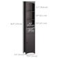 HOMCOM Tall Wooden Bathroom Cabinet Storage Organizer Kitchen Bedroom Decorative