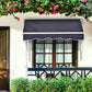 Outsunny 4' x 2.3' Retractable Window Door Awning Patio Canopy Outdoor Sun Shade Shelter Dark Grey