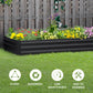 Outsunny 95" x 36" x 12" Galvanized Raised Garden Bed, Metal Elevated Planter Box for Growing Flowers, Herbs, Succulents, Grey