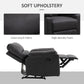 HOMCOM Recliner Chair, Manual Reclining Chair with Footrest, Padded Seat for Living Room, Bedroom, Study, Dark Grey