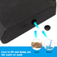 Outsunny 4 Pieces Umbrella Base Parasol Stand for Cantilever Umbrella Fill w/ Sand or Water Black