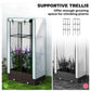 Outsunny Raised Garden Bed Kit with Trellis, Plastic Raised Flower Bed with PE Cover and Zipper Door, 47 x 16 x 50 inch