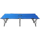 Outsunny 76" Two Person Folding Camping Cot Outdoor Portable Double Cot Wide Military Sleeping Bed w/ Carrying Bag Blue