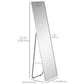 HOMCOM 63"x18" Full Length Mirror, Floor Standing, Wall-Mounted or Leaning Against Wall Tall Mirror w/Support Frame, Rectangular Full Body Mirror for Bedroom, Living Room, Silver