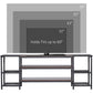HOMCOM Industrial TV Cabinet for TVs Up to 60", TV Stand with Open Shelf Storage, Media Console with Steel Frame, Rustic Brown