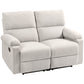 HOMCOM 2 Seater Reclining Chair, Loveseat Recliner Sofa with Footrest and Split Backrest, Dark Grey