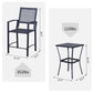 Outsunny 3 Pieces Outdoor Wicker Bar Set, Classic Bistro Bar Set Garden Rattan Style Patio Bar Table & High Chairs w/ Cushions Home Bar Furniture, Cream White