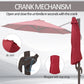 Outsunny 10ft Cantilever Patio Umbrella with 360Â° Rotation, Crank & Cross Base for Garden Deck Pool Backyard, Wine Red