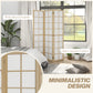 HOMCOM 4 Panel Room Divider, 5.6 ft Folding Wall Divider Room Partition for Home Office, Bedroom, Living Room