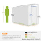 Outsunny 4' x 8' Outdoor Storage Shed Lean to Shed Outdoor Metal Tool Shed with Lockable Door and Air Vents, Dark Grey