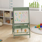 Qaba Art Easel for Kids, Double-Sided Whiteboard & Chalkboard with Paper Roll, 2 Storage Boxes, Gift for Boys, Girls, Pink