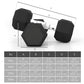 Soozier 100 LBS Hex Dumbbell Set with Rack, Rubber Coated Weights with Non-Slip Handles for Home Gym Strength Training