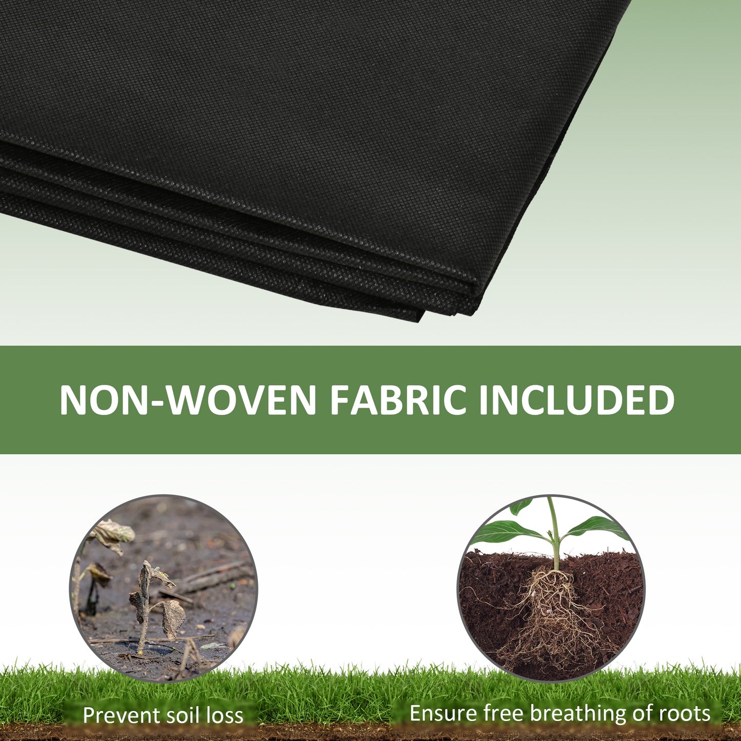 Outsunny 96" x 24" x 10" Wooden Raised Garden Bed with 2 Planter Box and Non-woven Fabric Liner for Backyard, Patio to Grow Vegetables, Herbs, and Flowers, Natural