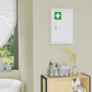 kleankin Lockable Medicine Cabinet, 3 Tier Steel Medical Wall Box with 2 Keys and Shelves for Bathroom, White