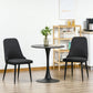 HOMCOM Modern Dining Chair Set of 2, Fabric Upholstered Side Chairs for Kitchen Living Room with Metal Legs, Black