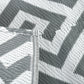 Outsunny Reversible Outdoor RV Rug, Patio Floor Mat, 5' x 8' Plastic Straw Rug for Backyard, Deck, Beach, Camping, Black & White