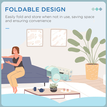 Qaba Toddler Slide Indoor, Foldable Kids Slide for Boys Girls 1.5-3 Years Old, Green