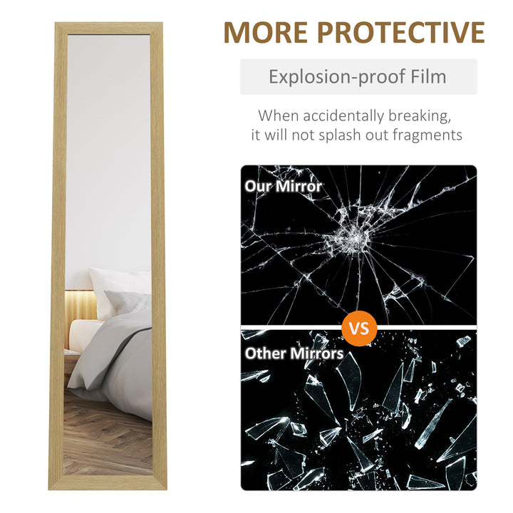 HOMCOM 15" x 62" Full Length Mirror for Bedroom, Free Standing Dressing Mirror, Wall Mirror for Living Room, Grey