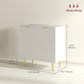 HOMCOM Modern Kitchen Storage Cabinet, Sideboard Buffet Cabinet with Adjustable Shelves and Metal Legs for Kitchen, White