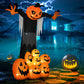 HOMCOM 9ft Inflatable Halloween Decoration Pumpkin Ghost with Pumpkins, Blow-Up Outdoor LED Display for Lawn, Garden, Party