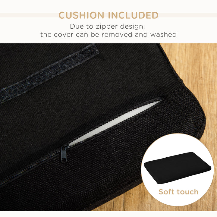 PawHut Modern Pet Sofa Cat or Medium Large Dog Couch W/ Removable Seat Cushion, Black