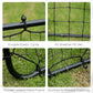 HOMCOM Volleyball Rebounder Net Football Training Aid Kickback Target Play Black
