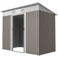 Outsunny 7' x 4' Outdoor Storage Shed, Metal Garden Tool Storage House Organizer with Lockable Sliding Doors and Vents for Backyard Patio Lawn, Charcoal Grey