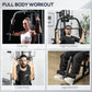 Soozier Multi-Exercise Home Gym Station with 99lbs Weight Stack, for Full Body Workout