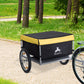Aosom Bike Cargo Trailer Bicycle Luggage Carrier Cart with Cover Black Red
