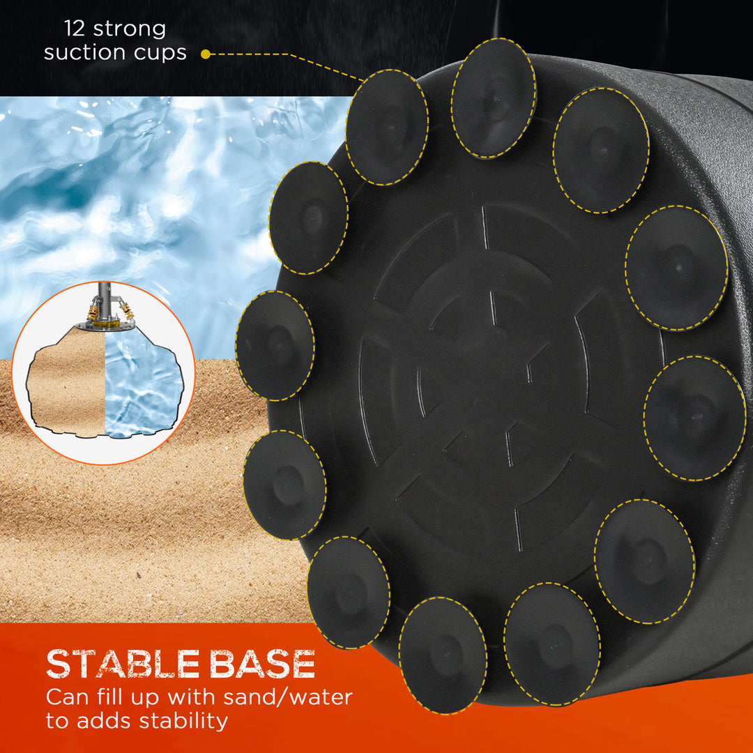 Soozier Freestanding Boxing Punch Bag Stand, Height Adjustable, with Fillable Base, Absorption Springs, Suction Cups