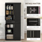 HOMCOM 72" Storage Cabinet, Freestanding Kitchen Pantry Cabinet with 4 Doors, Drawer and 3 Adjustable Shelves, White