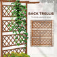 Outsunny Wooden Planter with Trellis Privacy Screen, Raised Garden Bed to Grow Vegetables, Herbs and Flowers, Orange