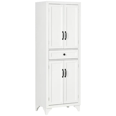 HOMCOM Freestanding Storage Cabinet, Kitchen Pantry Cabinet with 2 Shelves, 4 Doors, Kitchen Storage Cabinets for Dining Room