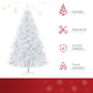 HOMCOM 7.5ft Artificial Snow Flocked Christmas Tree Xmas Tree Holiday Home Indoor Decoration for Party with Foldable Feet, Green
