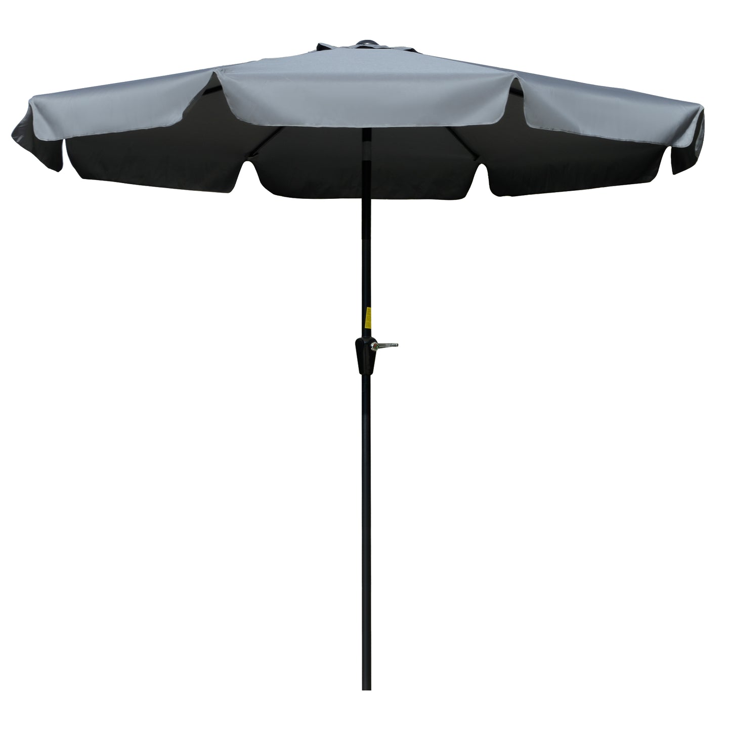 Outsunny 8.5 ft Outdoor Market Table Umbrella, Round Patio Umbrella with Tilt and Crank for Garden, Backyard, Deck, Wine Red