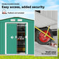 Outsunny 9.1'x6.4'x6.3' Garden Storage Shed w/ Floor Foundation Metal Tool Storage House w/ Double Doors Dark Grey Yellow