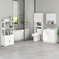 kleankin Farmhouse Bathroom Storage Cabinet, Linen Cabinet with Drawer and Shelves, 23.5" x 13" x 48.5", White