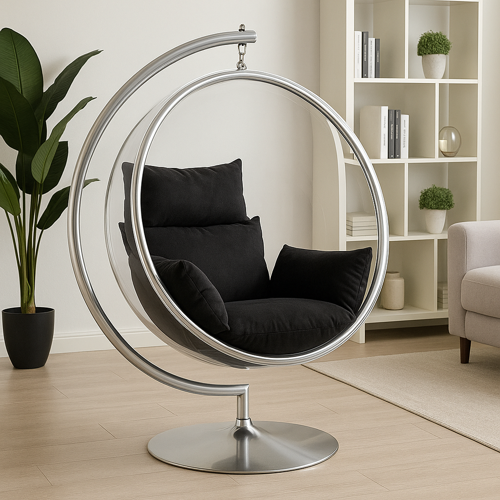 Aerylo Hammocks Golden Outdoor Acrylic Egg Hanging Chair Swings