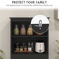 HOMCOM 63" Small Buffet with Hutch, 4-Door Kitchen Pantry Storage Cabinet with Adjustable Shelf for Dining Room, Black