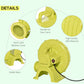 Outsunny Electric Air Blower 450-Watt Fan Blower Compact and Energy Efficient Pump Indoor Outdoor for Inflatable Bounce House, Bouncy Castle and Pneumatic Swimming Pool, Yellow