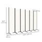 Outsunny 6 Panel Folding Room Divider, UV30+ Privacy Screen, Indoor Outdoor Privacy Panel with Stable Base, Black