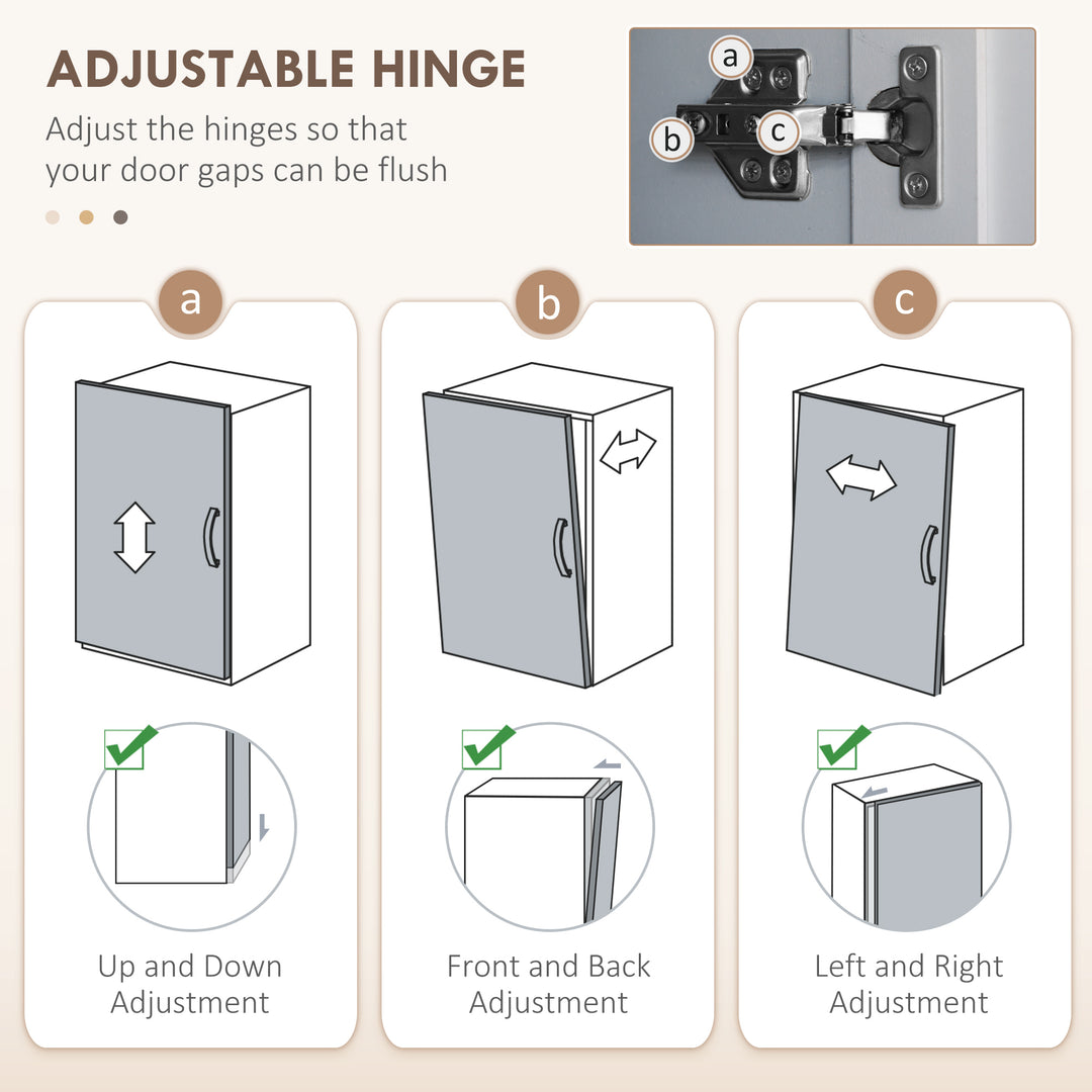 HOMCOM 67" 4-Door Kitchen Pantry Cabinet, Freestanding Storage Cabinet Cupboard with Adjustable Shelves, White