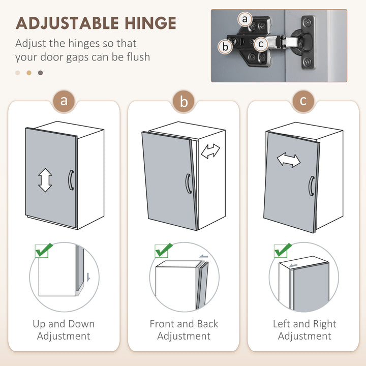 HOMCOM 67" 4-Door Kitchen Pantry Cabinet, Freestanding Storage Cabinet Cupboard with Adjustable Shelves, White