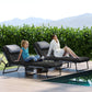 Outsunny 2-Piece Folding Lounge Chairs with Adjustable Backrest, Tanning Chair with Cushion, Side Pocket, Headrest, Grey
