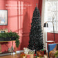 HOMCOM 4FT Artificial Christmas Tree Holiday Xmas Holiday Pencil Tree Decoration with Automatic Open for Home Party, Pink